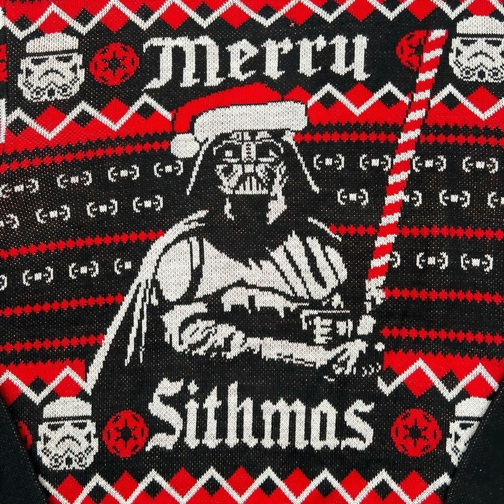 Star Wars Merry Sithmas Ugly Christmas Sweater Darth Vader Stormtrooper Men’s M - Picture 3 of 4